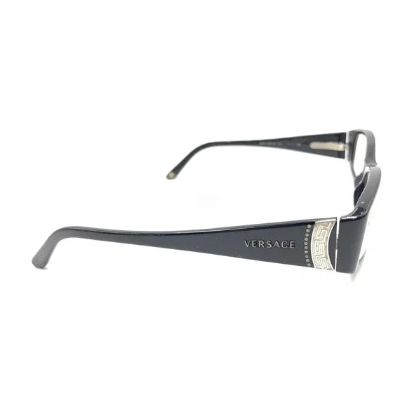 Versace MOD 3091-B GB1 Black Crystals Eyeglasses Frames 51-15 135 Italy Designer